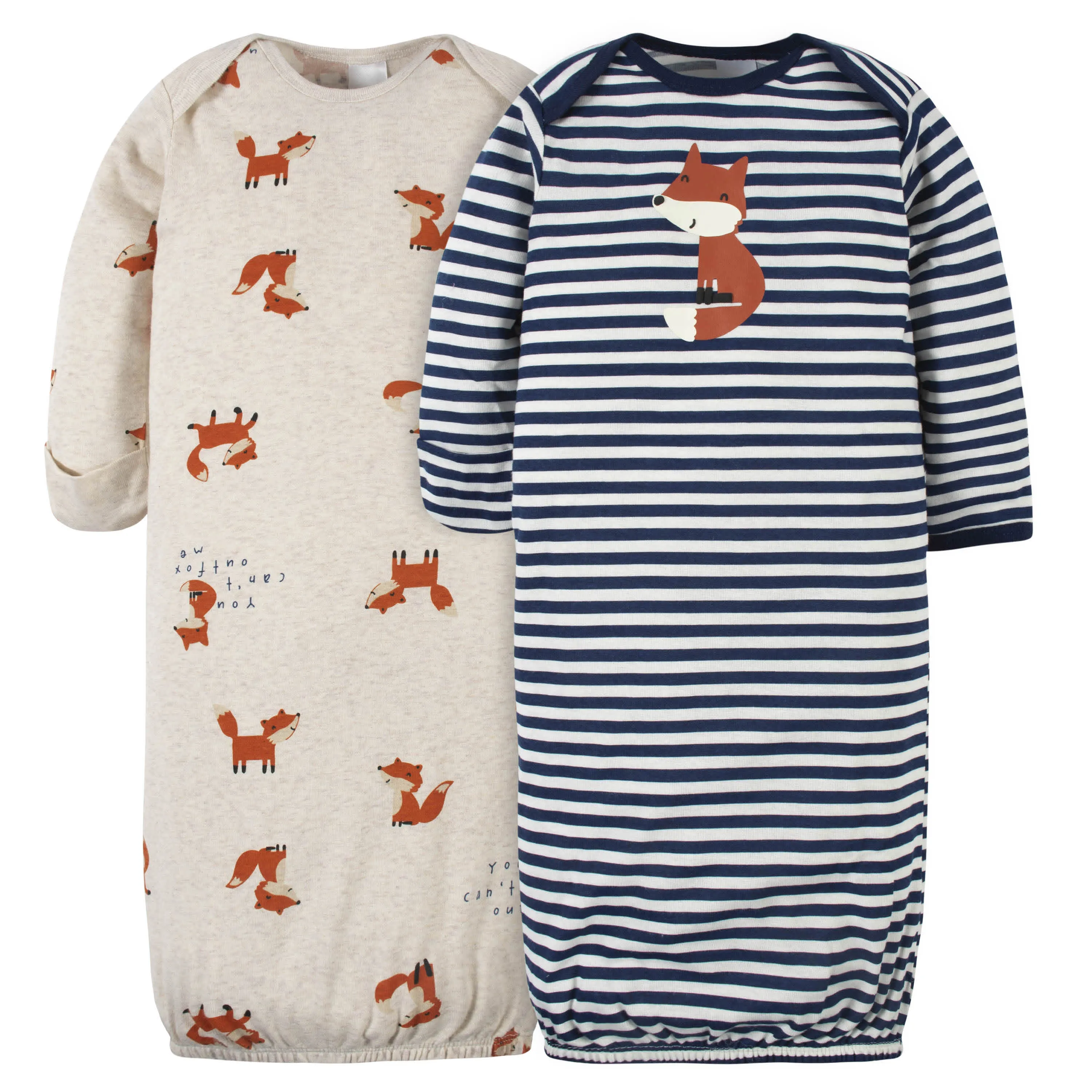 16-Piece Baby Boys Fox Gown, Mitten, Cap, & Sock Set