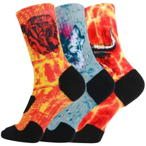 360 Print Cushion Basketball Athletic Outdoor Socks