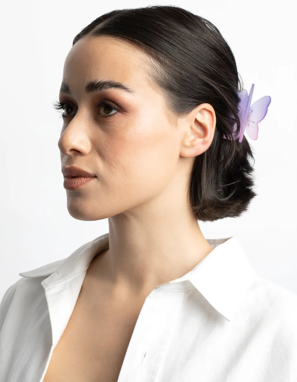 90s Purple Pink Ombre Butterfly Claw Clip