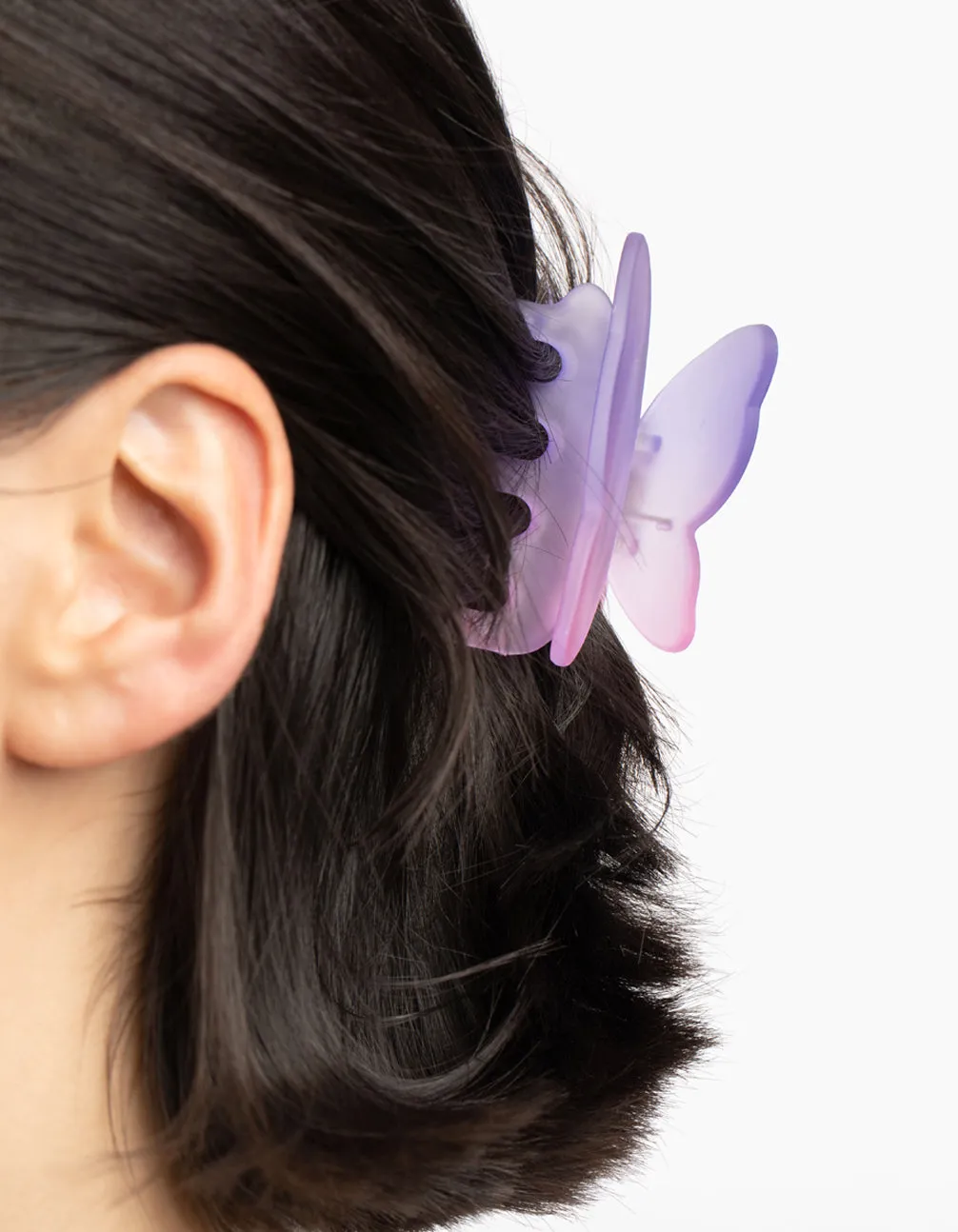 90s Purple Pink Ombre Butterfly Claw Clip