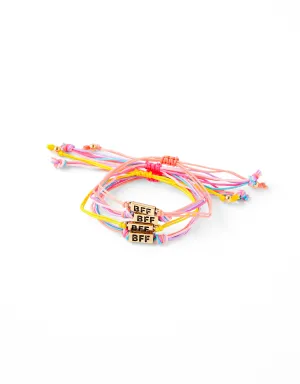 Accessorize London Pack Of 4 Bff Bracelet