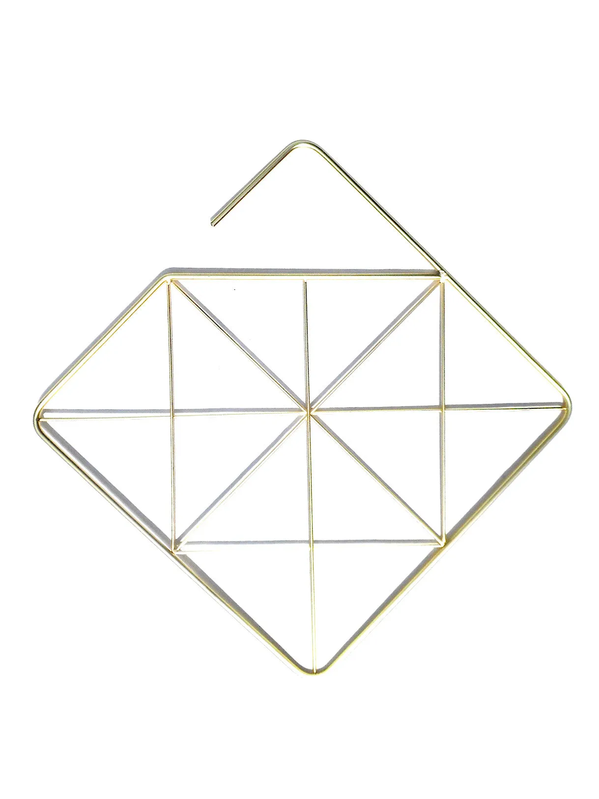 Accessory Hanger Organizer Brass Modernist Square