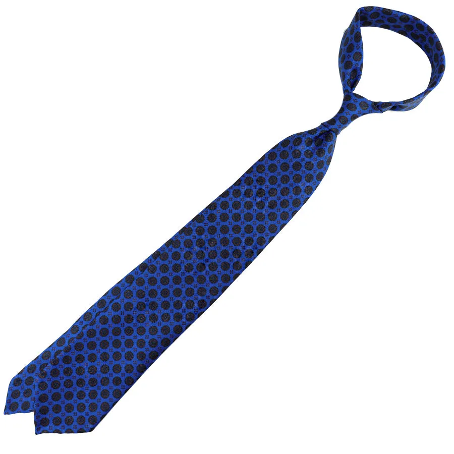 Ancient Madder Silk Tie - Madder Blue - Hand-Rolled