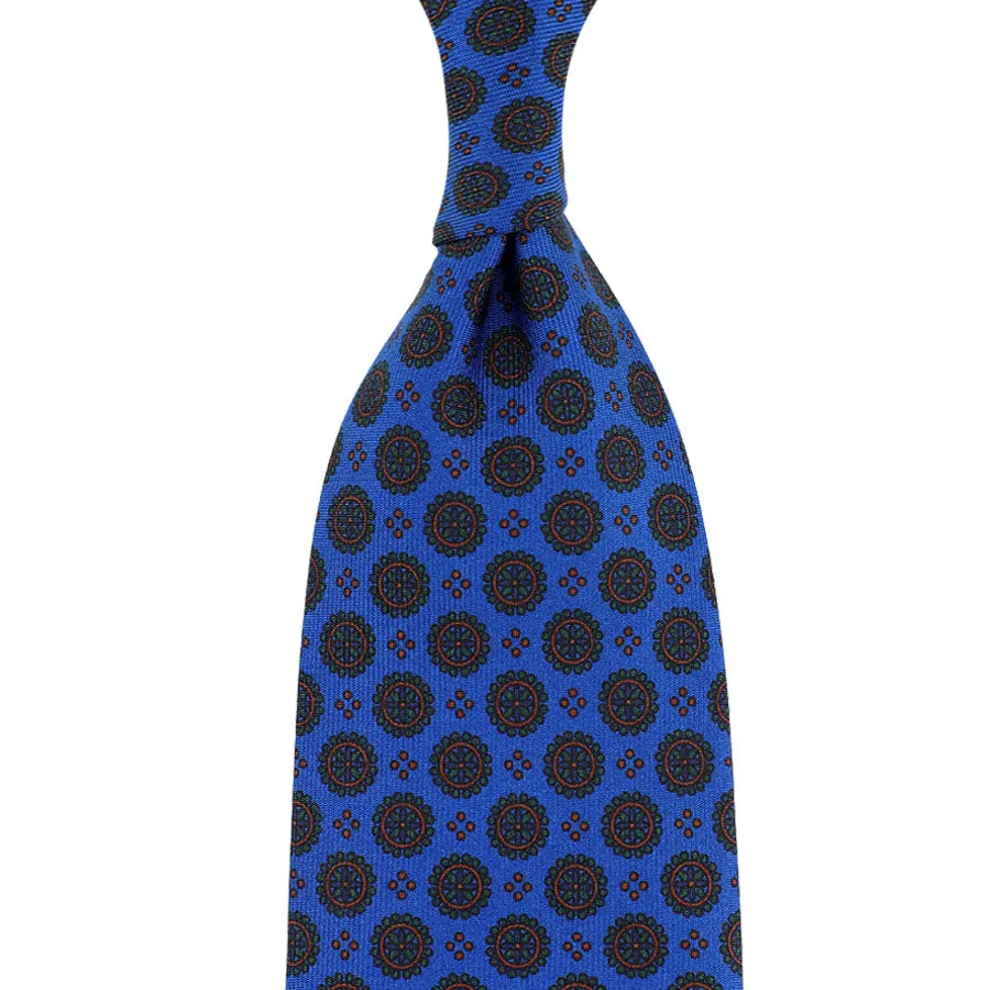 Ancient Madder Silk Tie - Madder Blue - Hand-Rolled