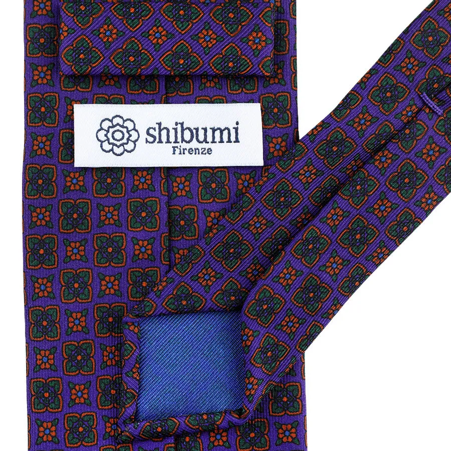 Ancient Madder Silk Tie - Purple - Hand-Rolled