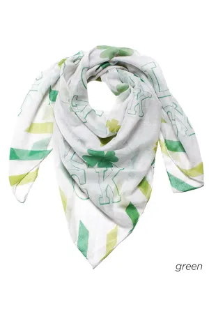 APSFQ90135 - St. Patrick's Day Luck Square Scarf 42x 42