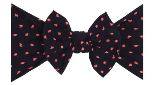 Baby Bling Black w/Neon Dot Patterned Shabby Knot Headband