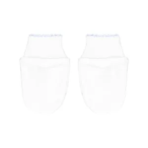 Basic Solid Mittens White/Blue