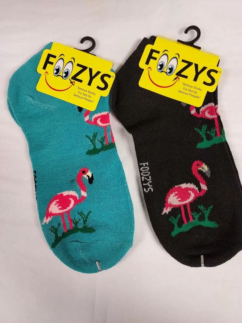 BLACK FLAMINGO SHORT SOCKS