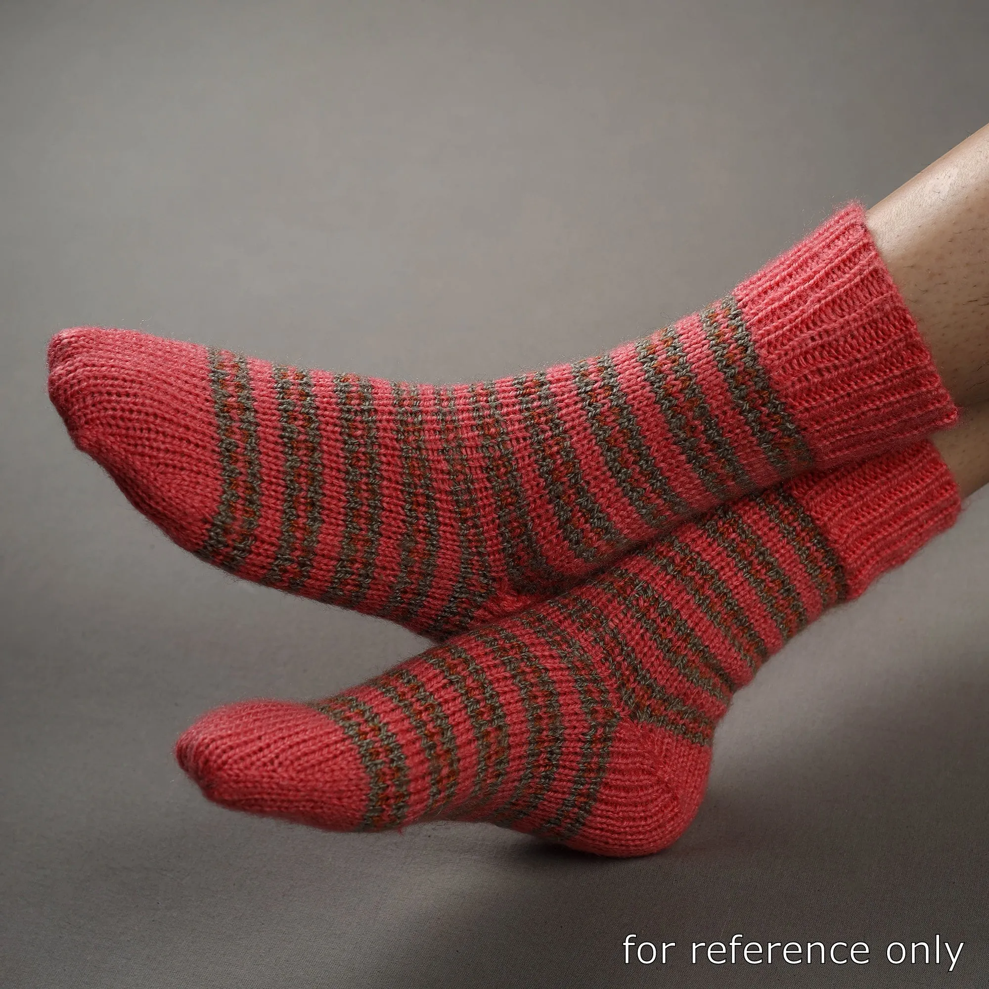 Black - Kumaun Hand Knitted Woolen Socks (Adult) 44