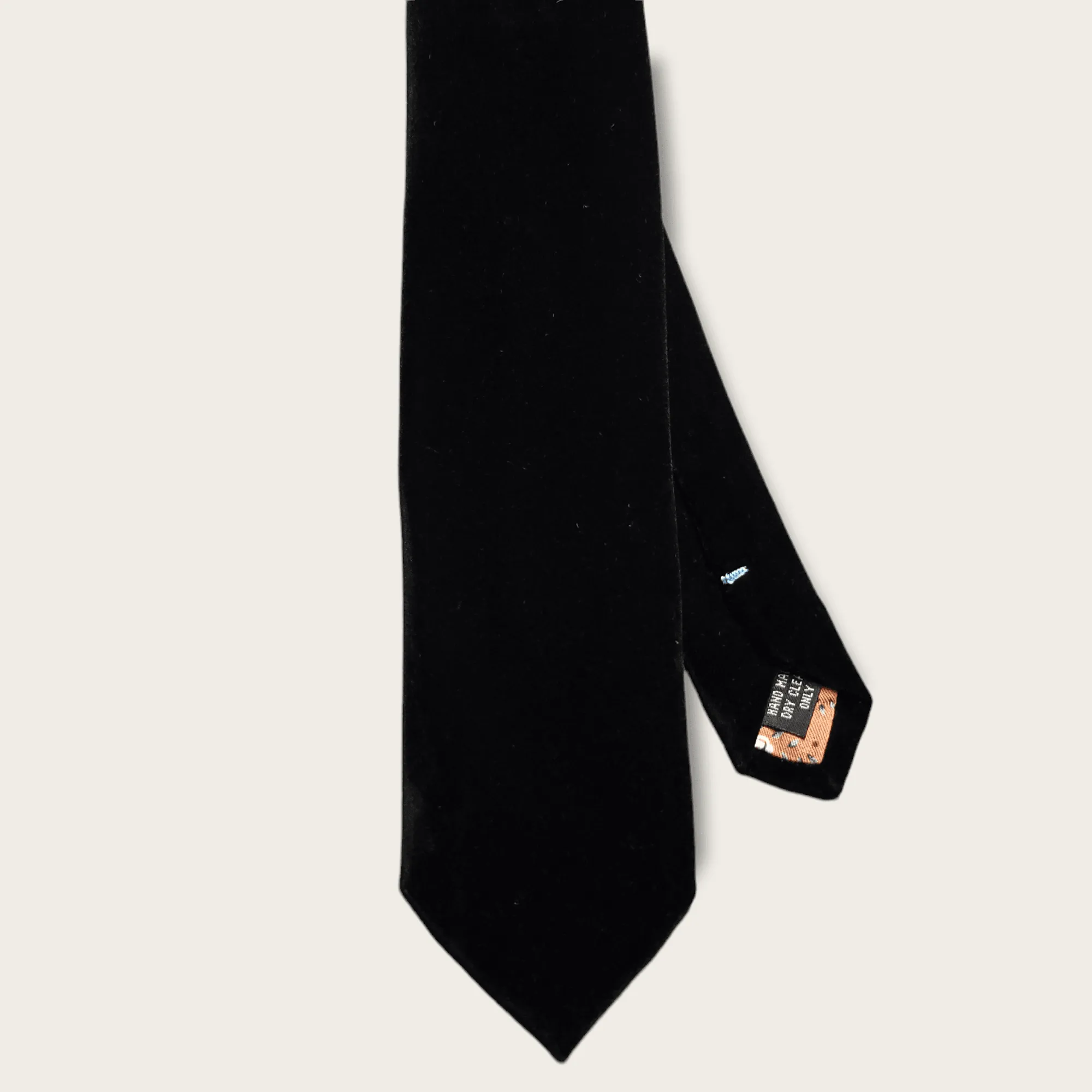 Black Velvet Floral Tie