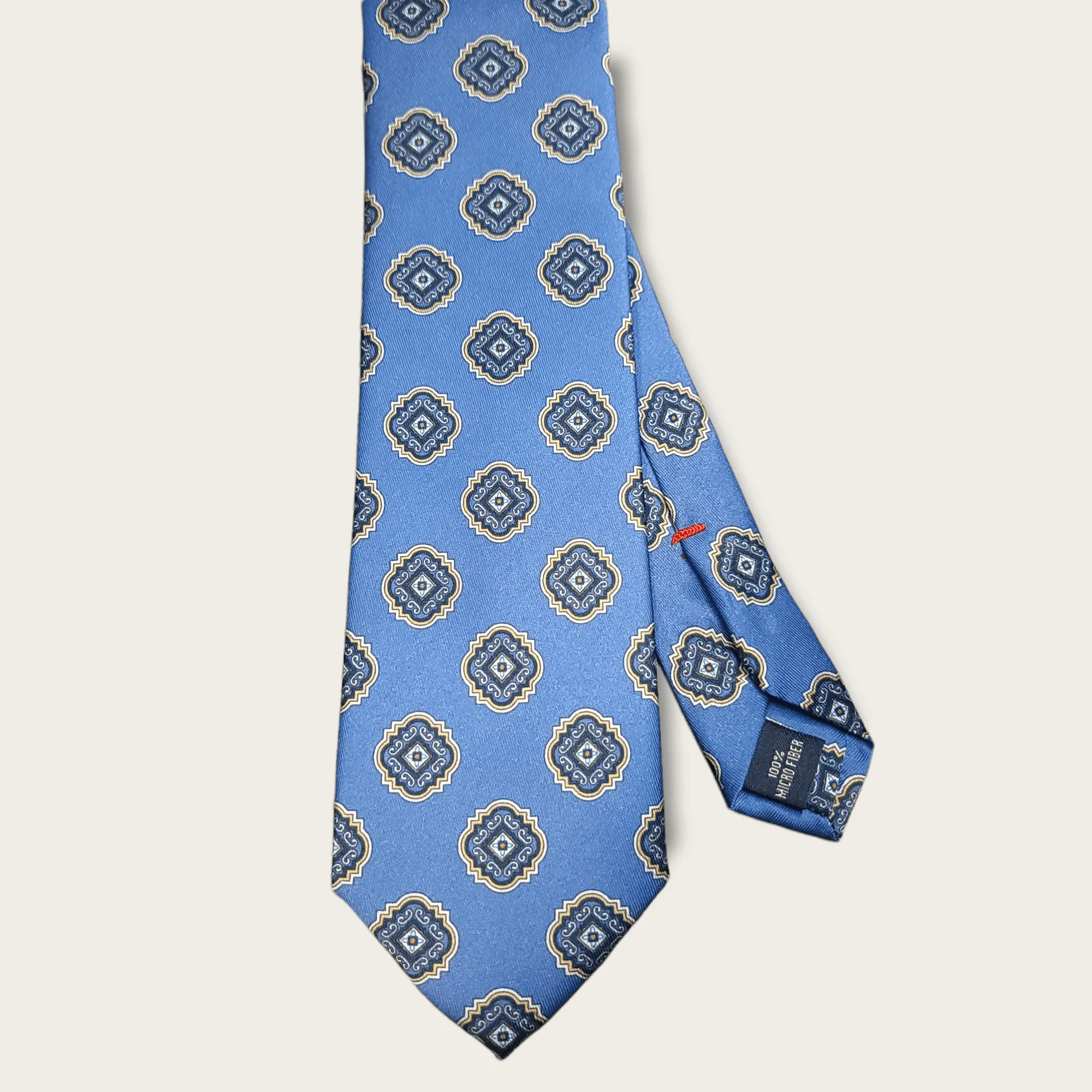 Blue Gold Dot Tie