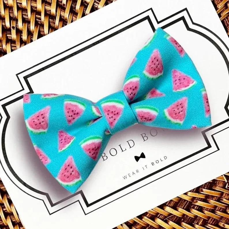 Blue Watermelon Dog Bow Tie for Dog and Cat Collar