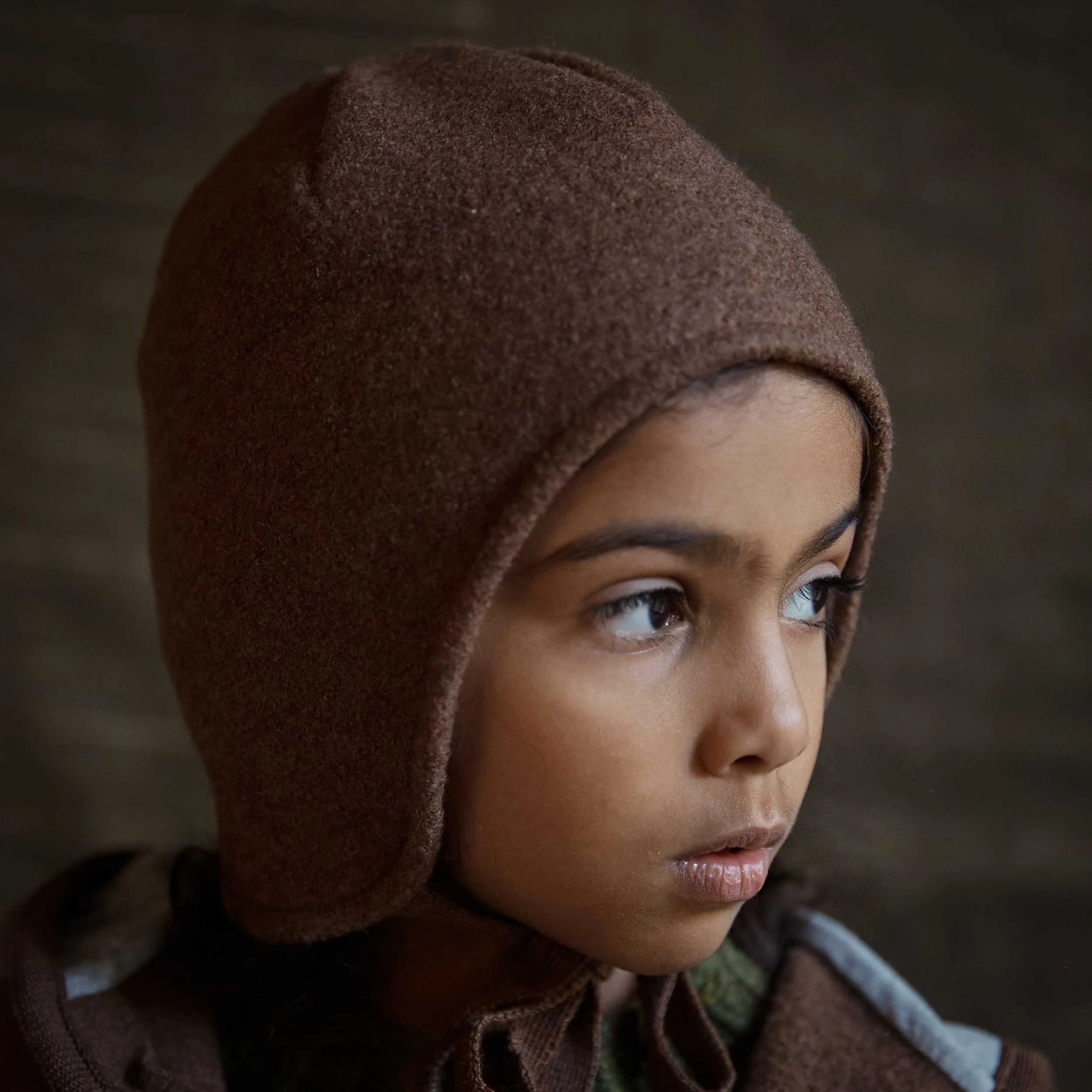 Boiled Merino Wool Hat - Hazelnut