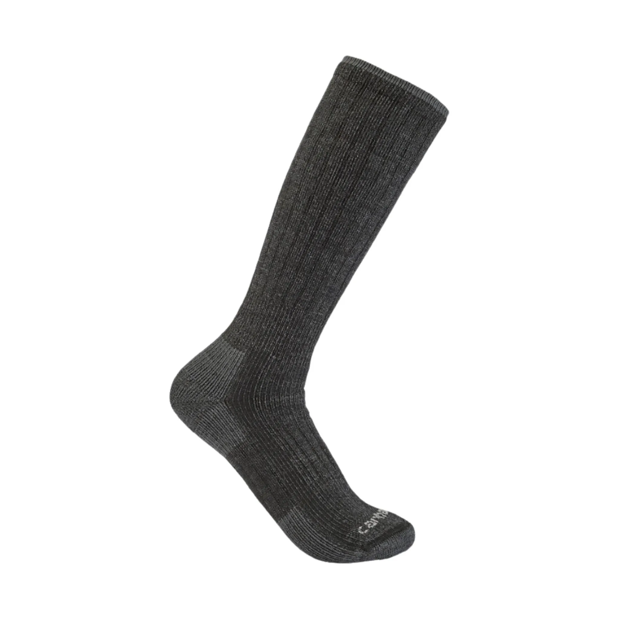 Carhartt Men's Midweight Synthetic Wool Blend Boot Sock - Carbon Heather