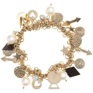 Charm Bracelet: Arrows & Pearls, Gold, 7 Inches