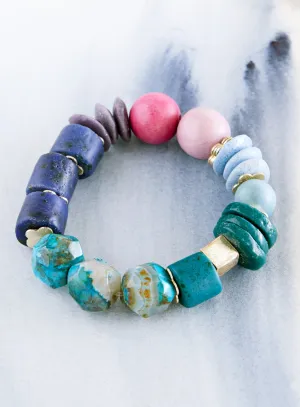 Cool Colorblock Bead Bracelet