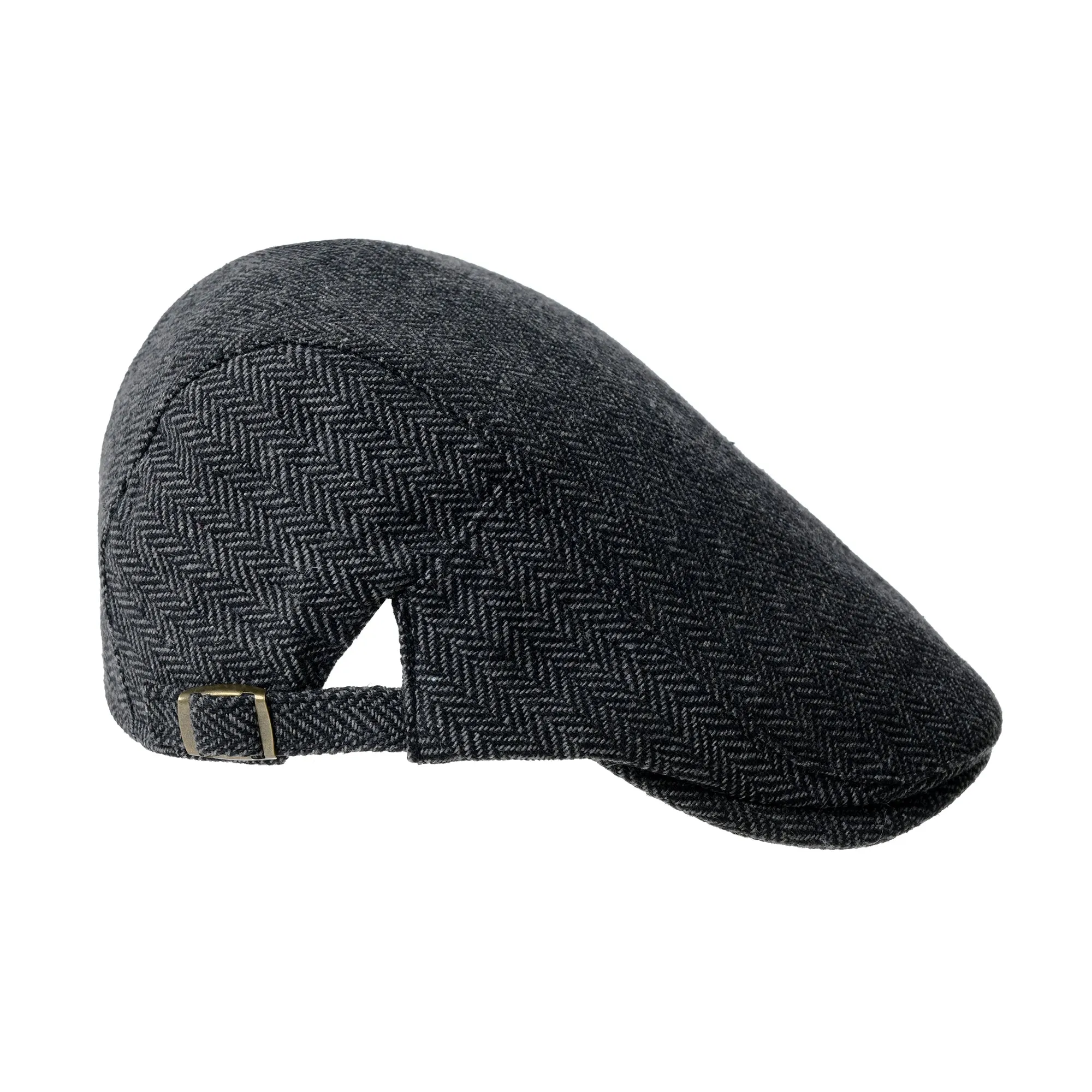 Cotton Flat Cap Herringbone Winter Warm Driving Hat YZ30102