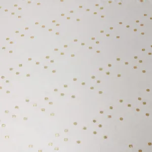 Cream Silk Chiffon Fabric with Gold Metallic Lurex Dots, 110 cm Width, Made in South Korea-D21139