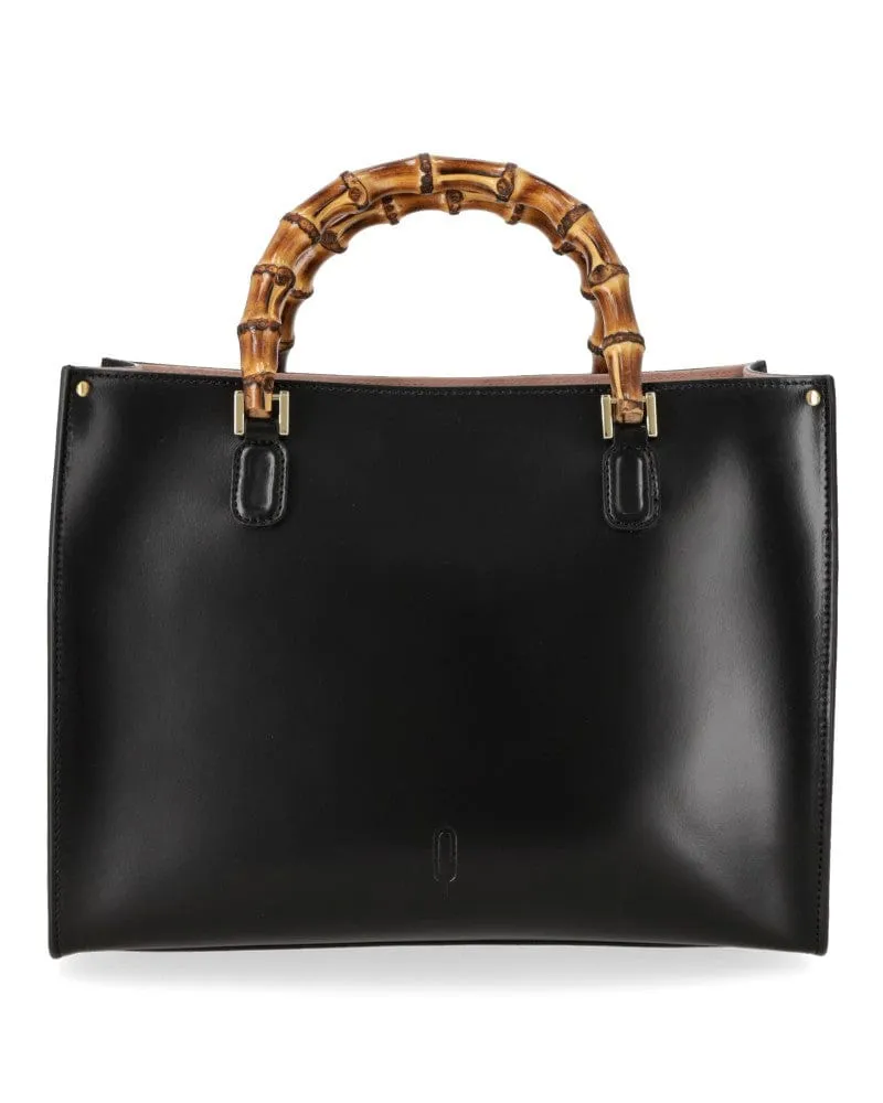 Elettra Large Satchel Bamboo handles