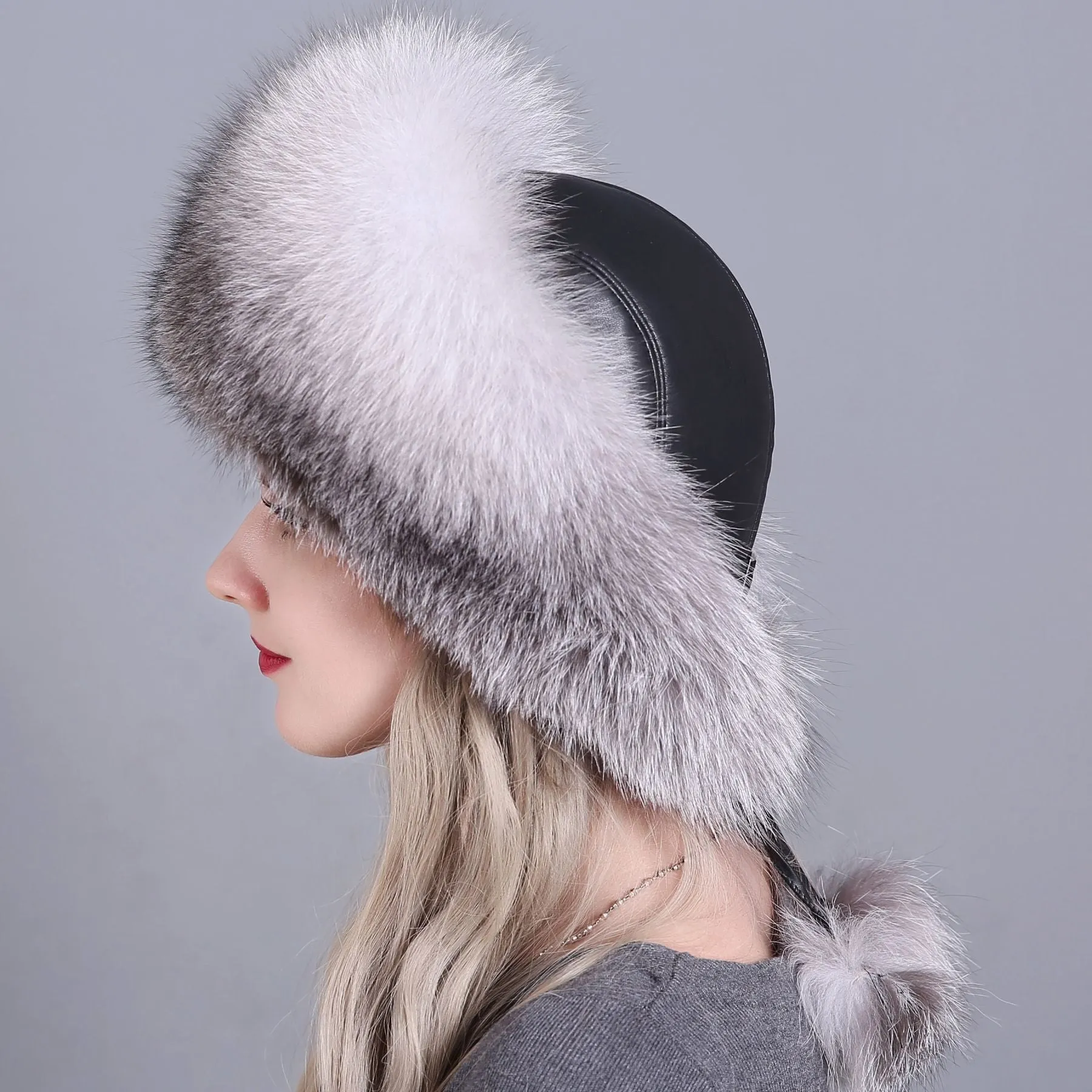 Fox Fur Hat Ladies Thicken Keep Warm