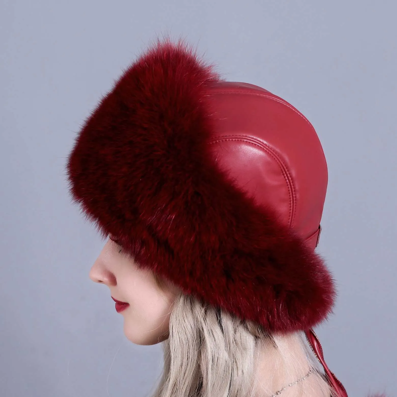 Fox Fur Hat Ladies Thicken Keep Warm