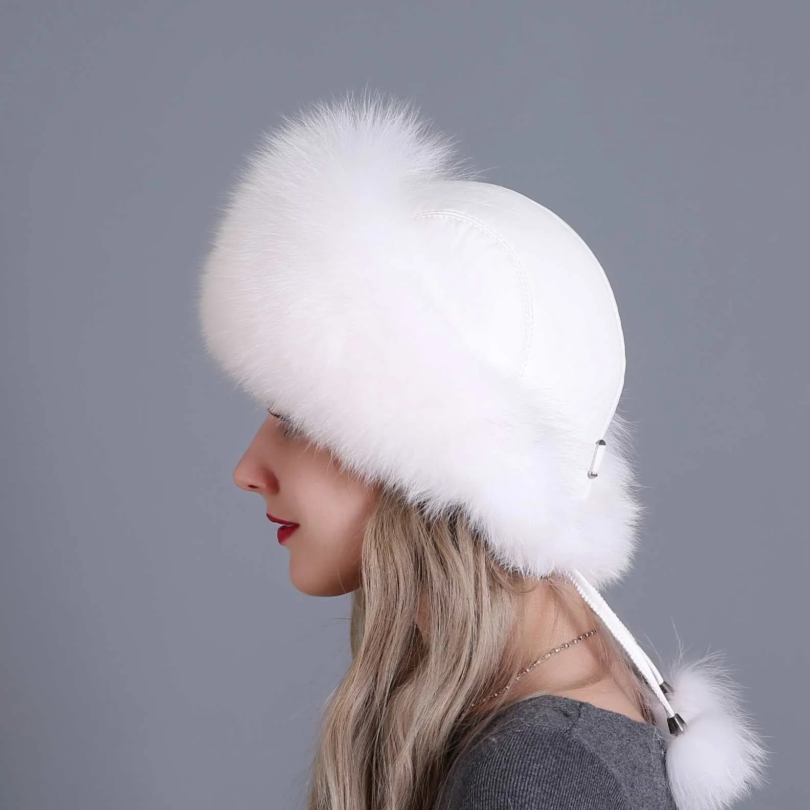 Fox Fur Hat Ladies Thicken Keep Warm