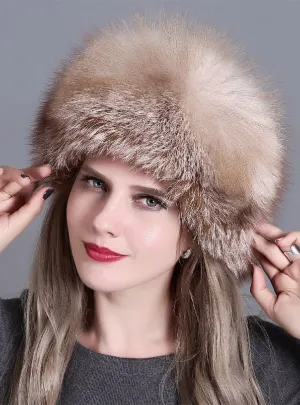 Fox Fur Hat Ladies Thicken Keep Warm