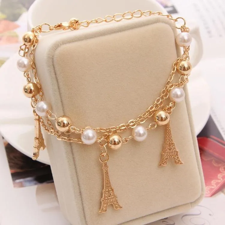 Funky Eiffel Tower style multilayer Bracelet