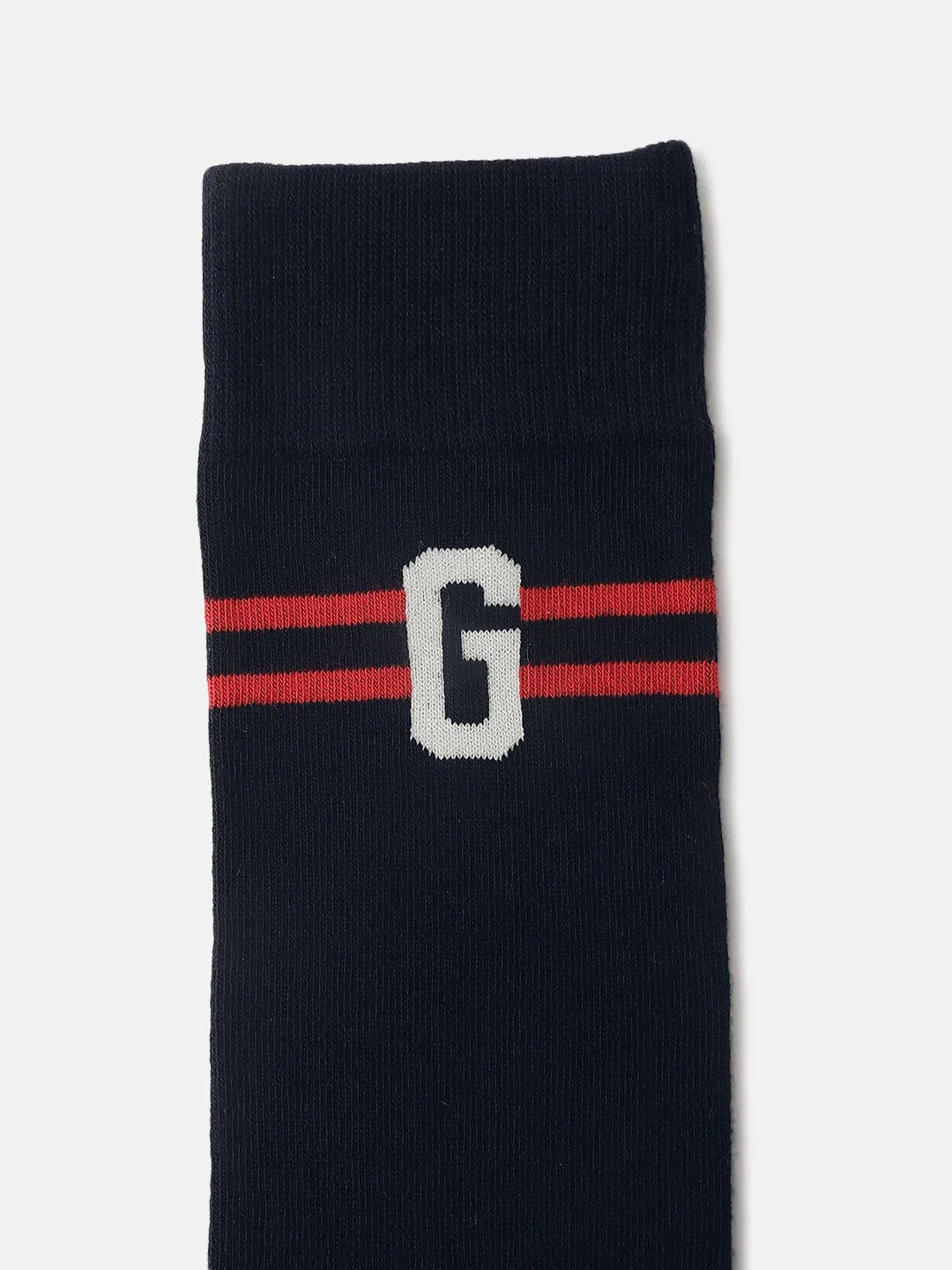 Gant Men Blue Solid Calf Length Socks (Pack of 1)