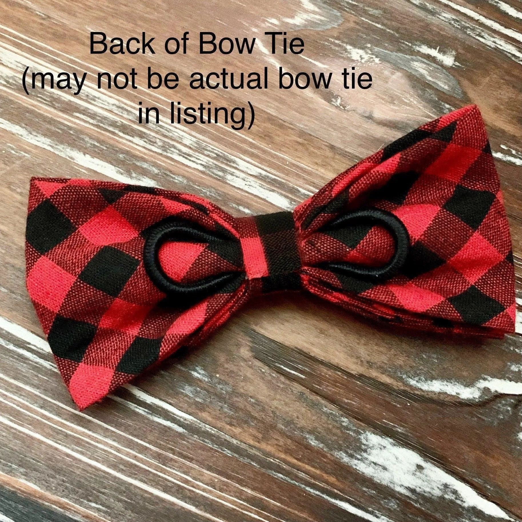 Gold Plaid Dog Bow Tie for Dog Collar and Cat Collar