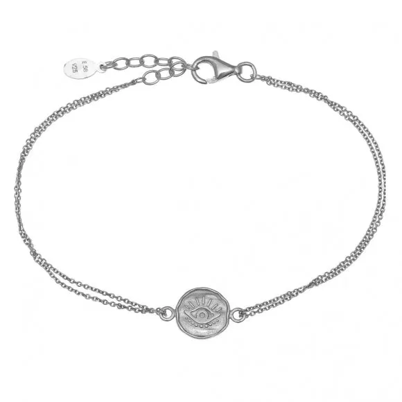 Gregio Funky Metal/ Symbolic Eye Bracelet - Silver