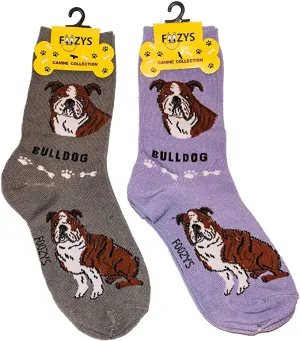 Grey Bulldog Socks