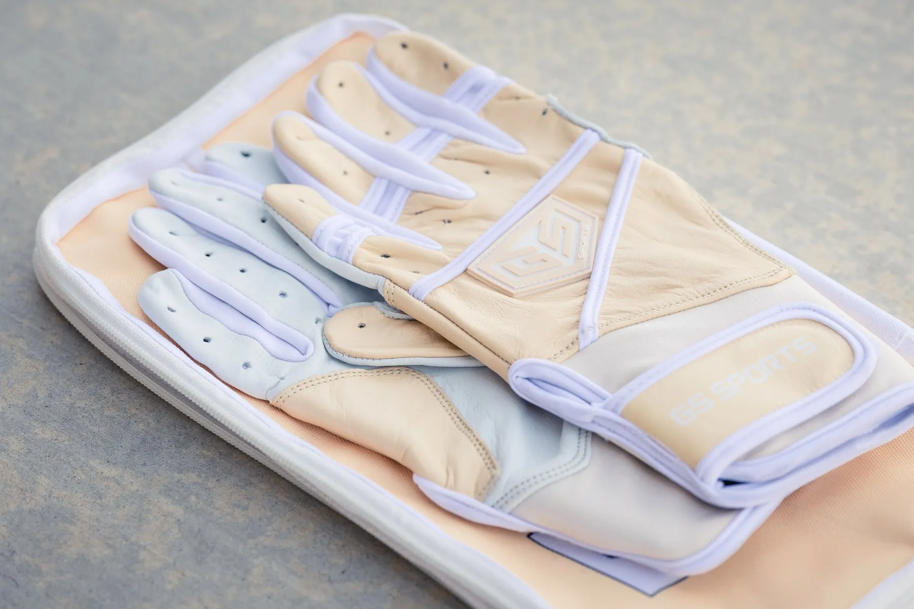 GS Sports Apex Premium Leather Batting Glove - Blonde