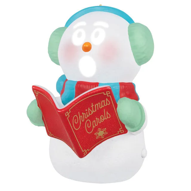 Hallmark 2024 Caroling Snowman Musical Ornament With Light