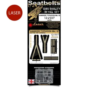 HGW 1/24 Airfix Hawker Typhoon Mk.I B - Seatbelts | 124507