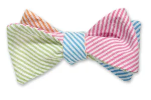 High Cotton Boater Seersucker 4-Way Bow Tie