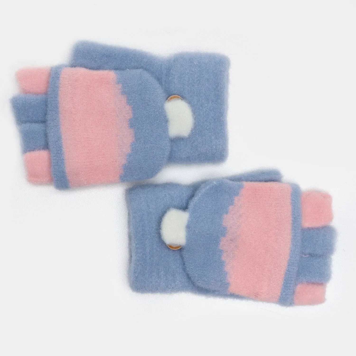 Kids Winter Gloves Fingerless With Convertible Mittens