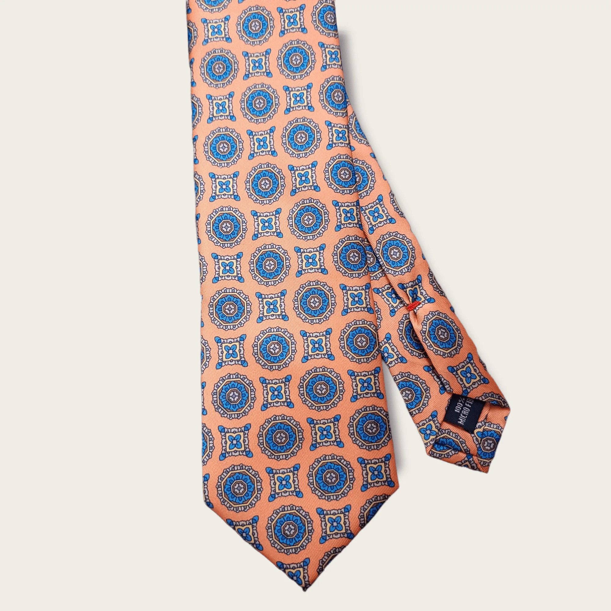 Light Orange Blue Tie