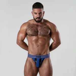 Locker Gear LK0125 ribbed cotton jockstrap blue