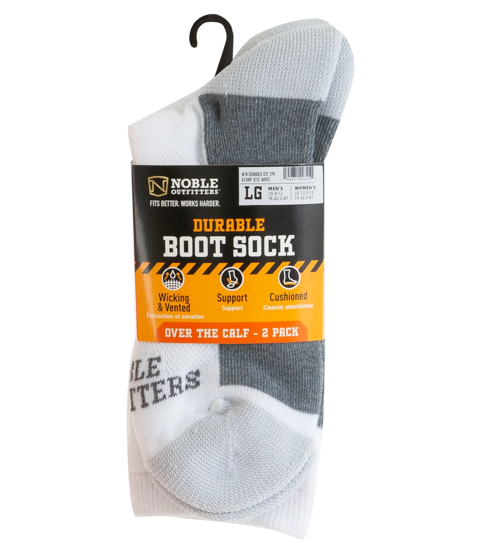 Men's Durable Boot Sock Over the Calf – 2 Pack