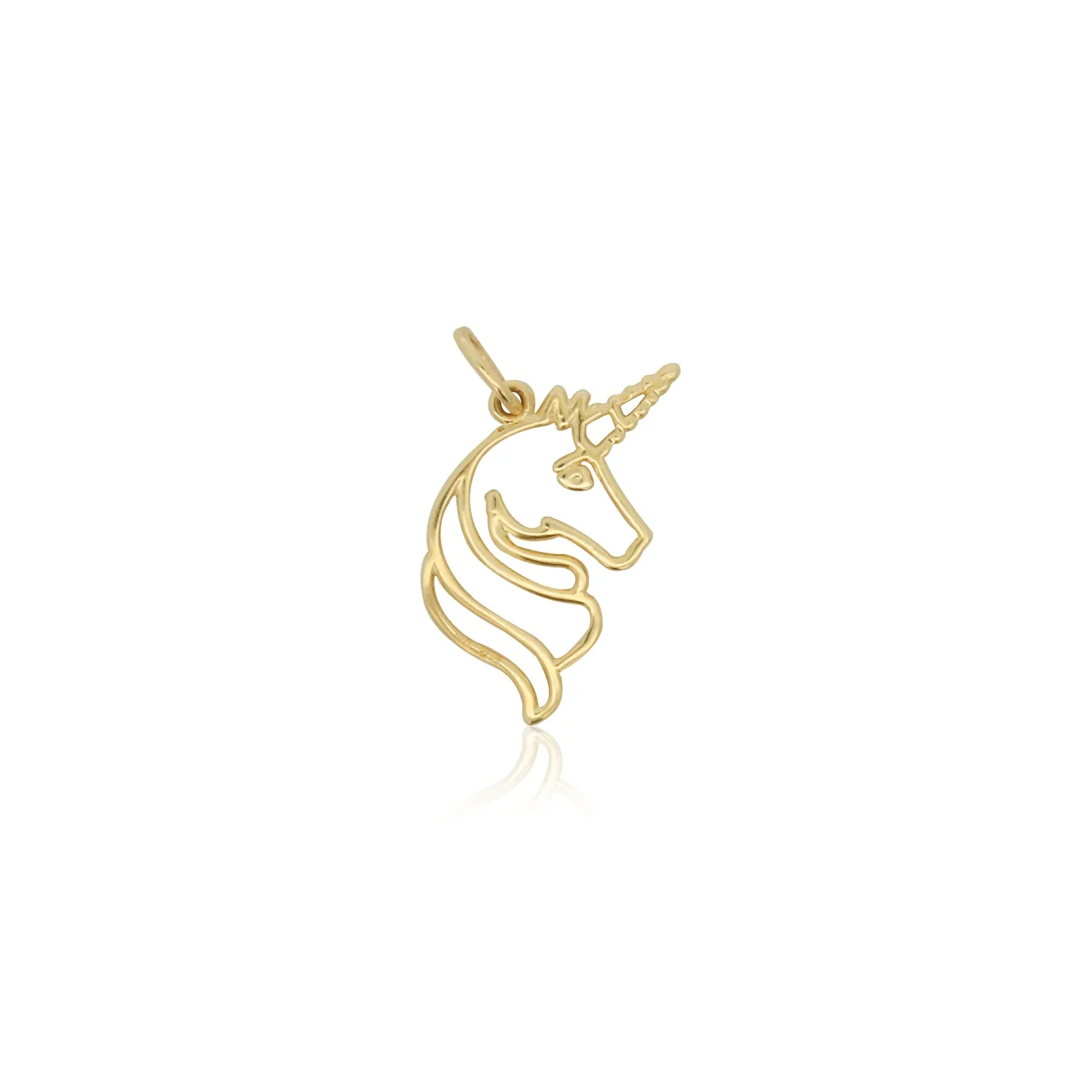 Mini Gold Unicorn Charm