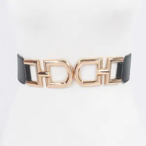 Multi Metal Buckle Elastic Plus Size Belt HB8617