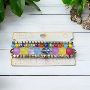 Multicolored Beaded Bracelet Set