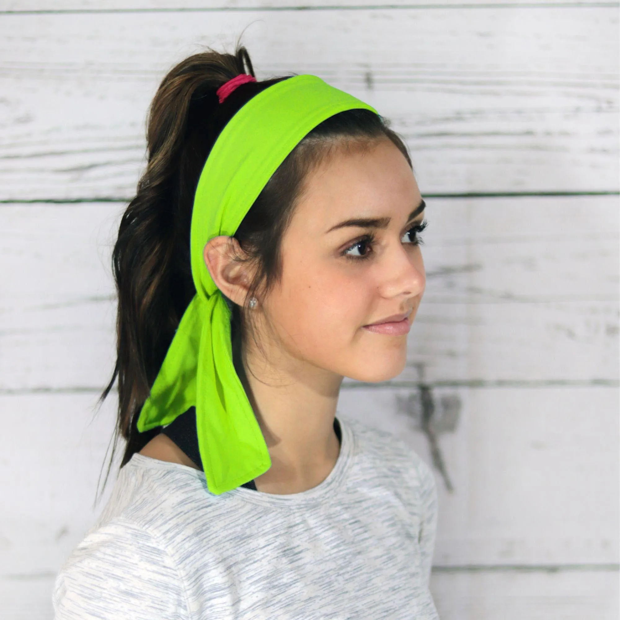 Neon Green Tie Headband