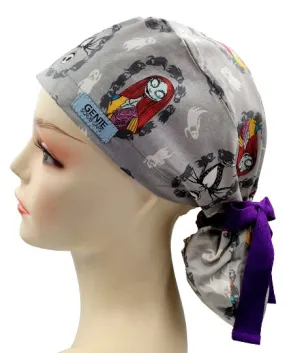 New Nightmare Before Christmas Ghost Badges Ponytail Scrub Cap Doctor Theatre Nurse Hospital Paediatric Vet Surgical