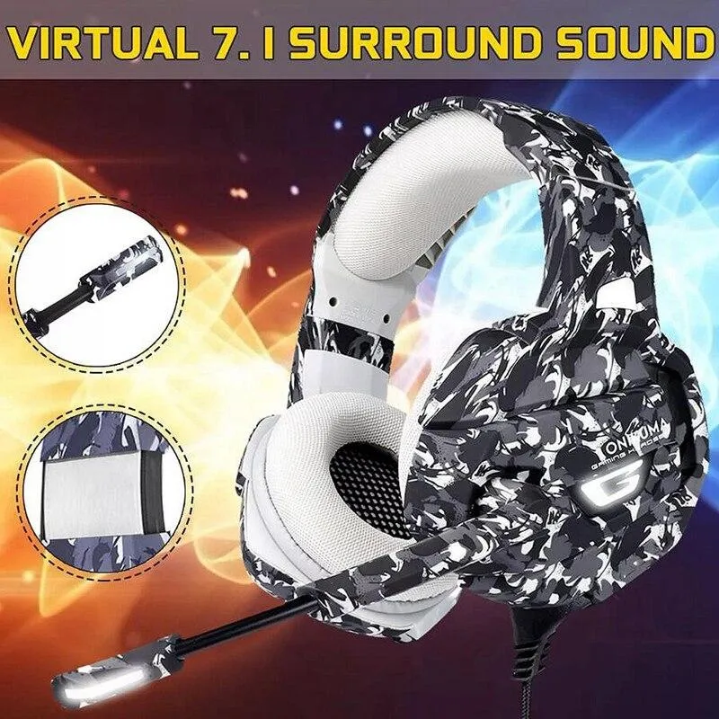 ONIKUMA K5 Camouflage Version 7.1 Virtual Stereo Gaming Headphone