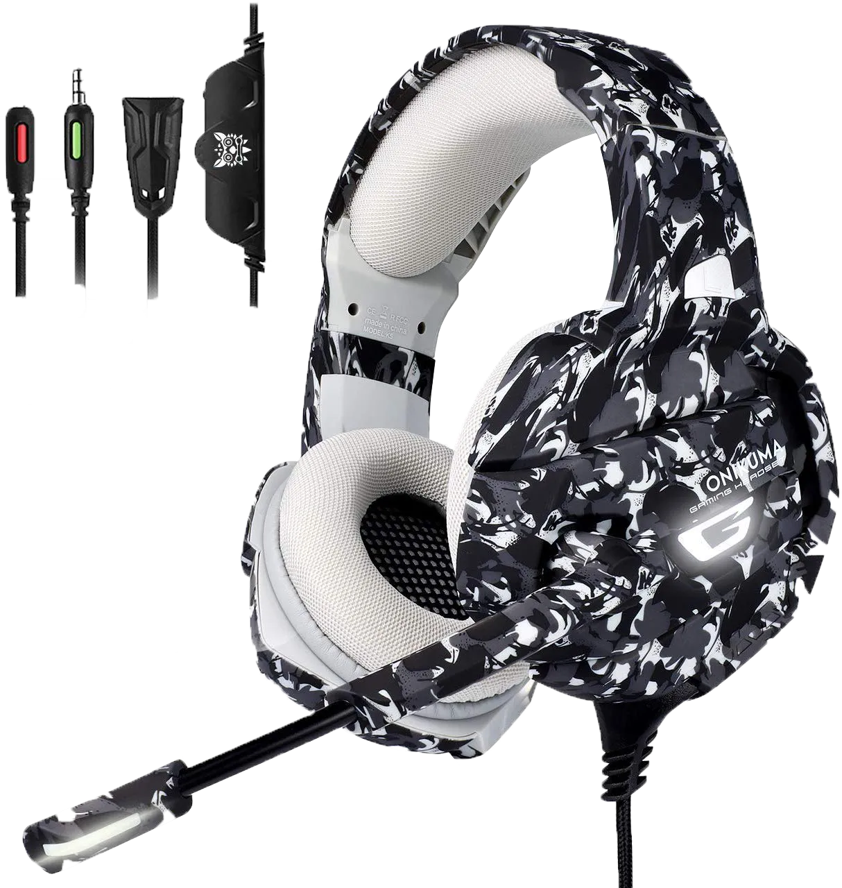 ONIKUMA K5 Camouflage Version 7.1 Virtual Stereo Gaming Headphone