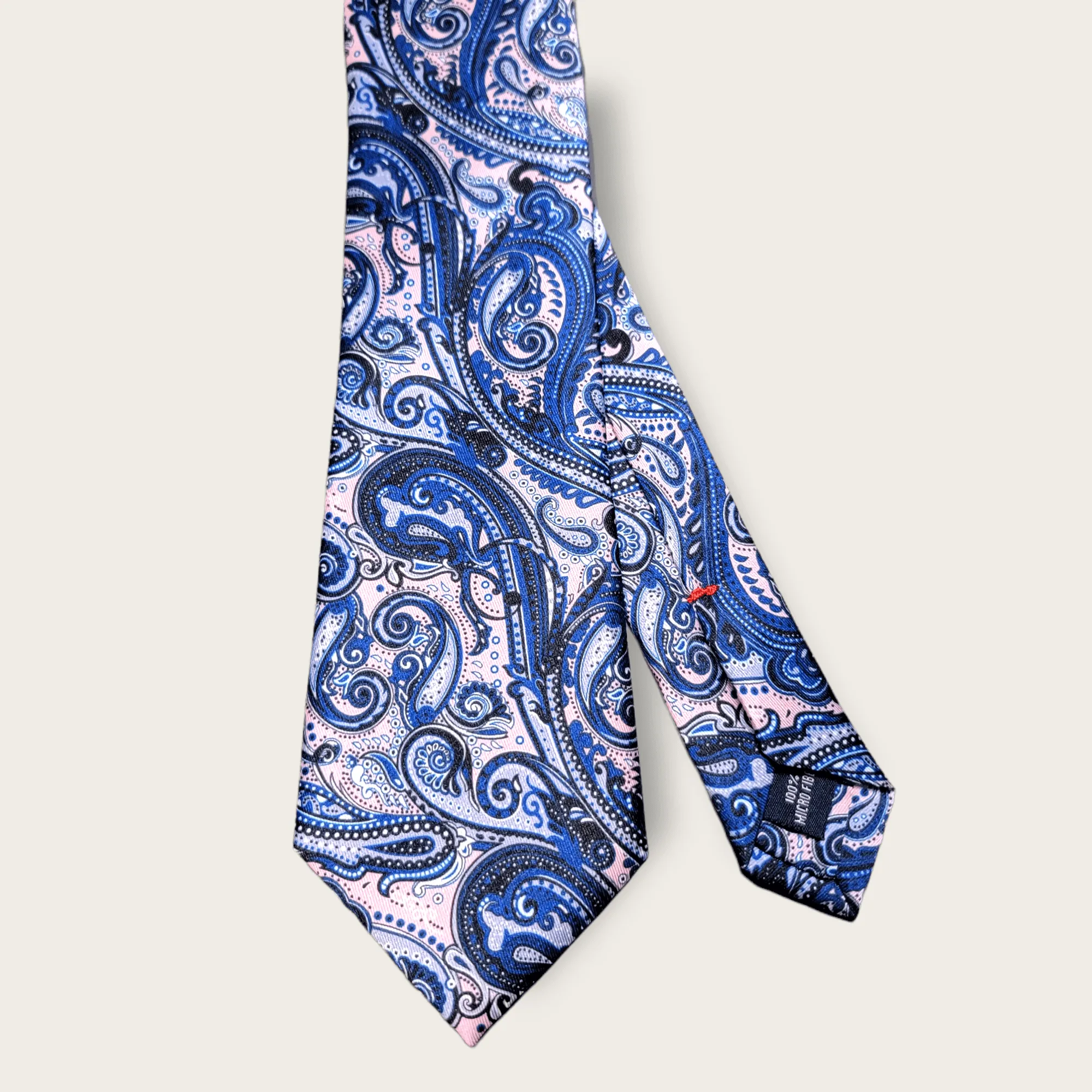 Paisley Pink Blue Tie