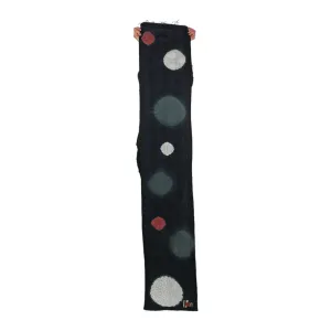 PATCH & CIRCLE PRINT SHORT SCARF